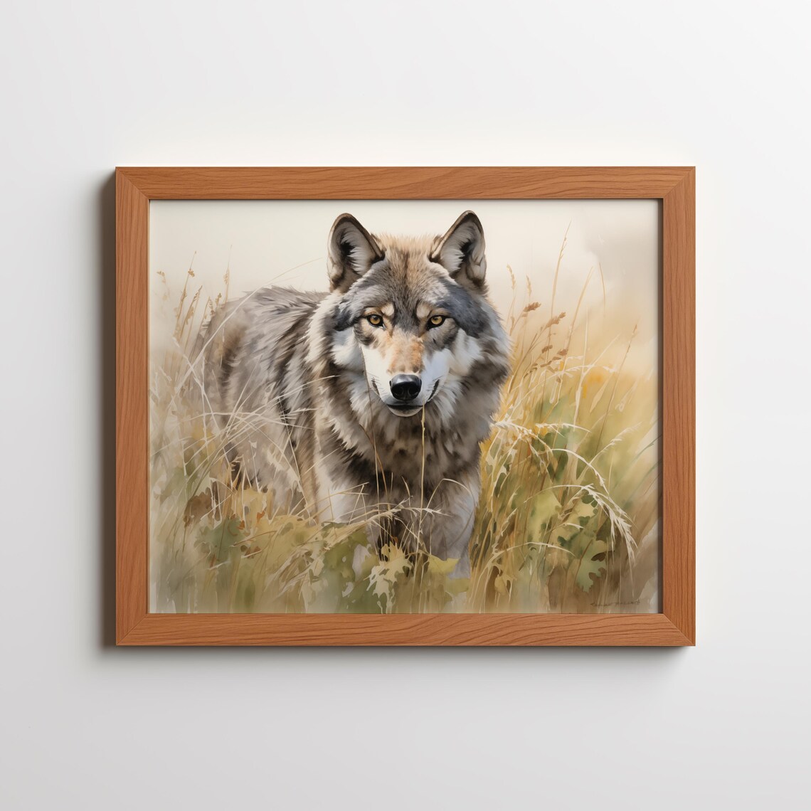 Wolf Watercolor Print Wildlife Animal Art Natureinspired Decor
