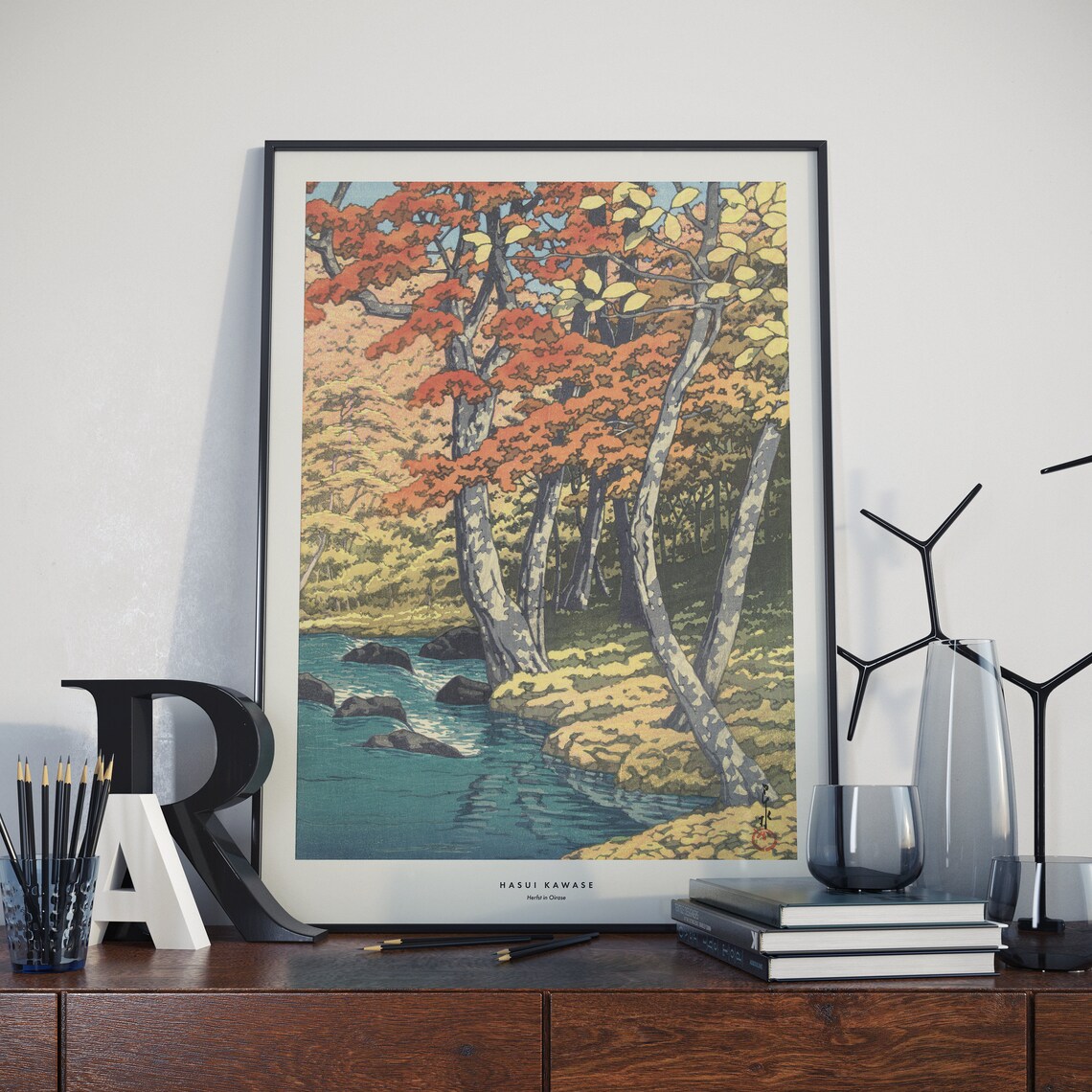 Autumn At Oirase, Hasui Kawase Vintage Japanese Woodblock Art Print