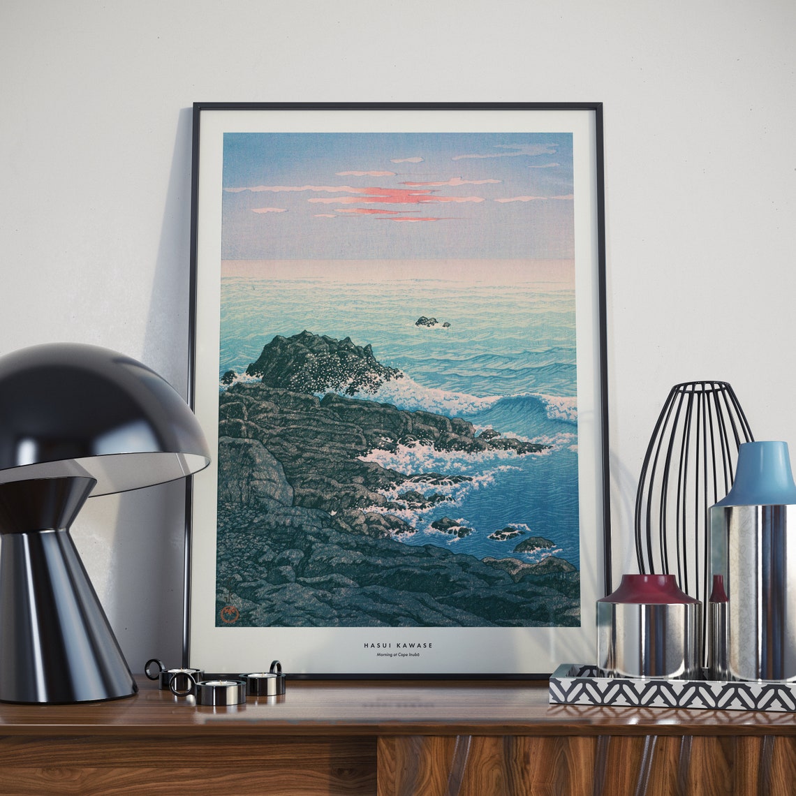 Hasui Kawase Morning at Cape Inubo Vintage Japanese Woodblock Print