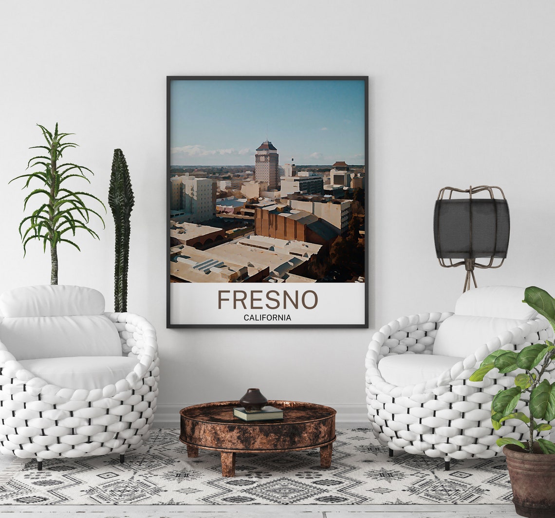 Fresno Fresno Print Fresno Wall Art Fresno Poster Fresno Wall Decor Fresno Souvenir Fresno Poster Fresno Gift Travel - Image 3