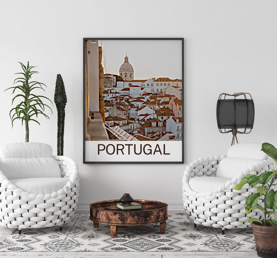 Portugal Print Portugal Wall Art Print Portugal Poster Portugal Wall Decor Portugal Artwork Home Decor Gift Travel Poster Gift - Image 3