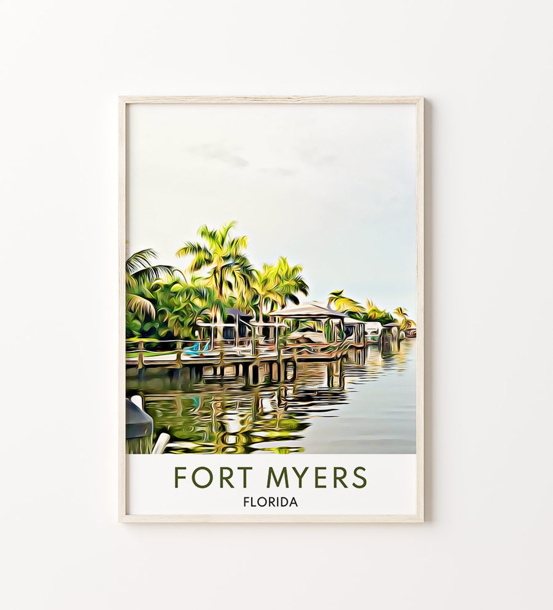 Fort Myers Print Fort Myers Art Florida Print Florida Art Print Florida Wall Art Fort Myers Wall Art Fort Myers Poster Florida