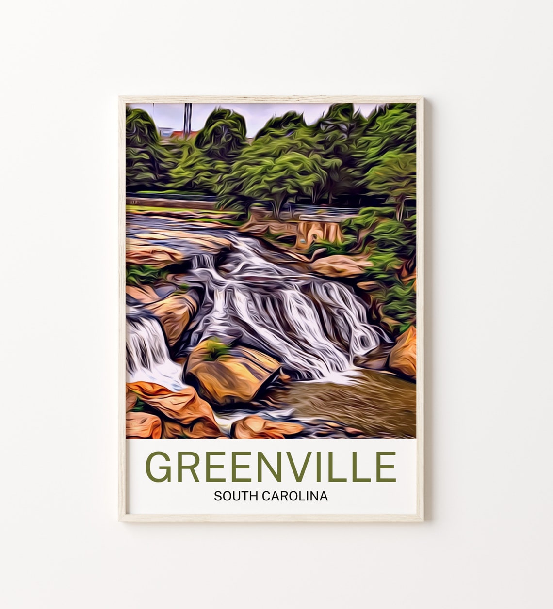 Greenville Print Greenville Art Greenville Wall Art Greenville Art Print Greenville Artwork Greenville Poster Greenville Decor