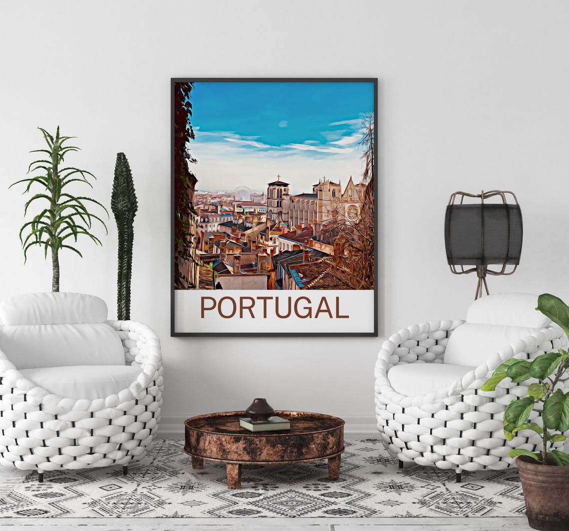 Portugal Print Portugal Wall Art Print Portugal Poster Portugal Wall Decor Portugal Artwork Home Decor Gift Travel Poster Gift - Image 2