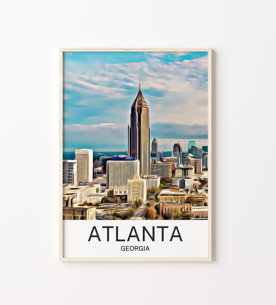 Atlanta Travel Print Atlanta Wall Art Atlanta Poster Atlanta Art Print Atlanta Wall Decor Atlanta Travel Atlanta Artwork Atlanta