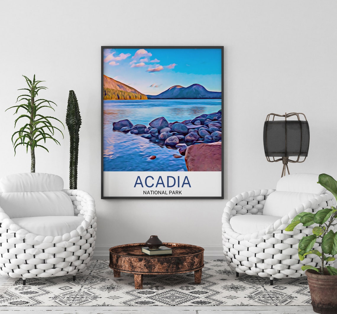Acadia National Park Travel Print Acadia National Park Wall Art Acadia National Park Poster Acadia National Park Art Print - Image 3