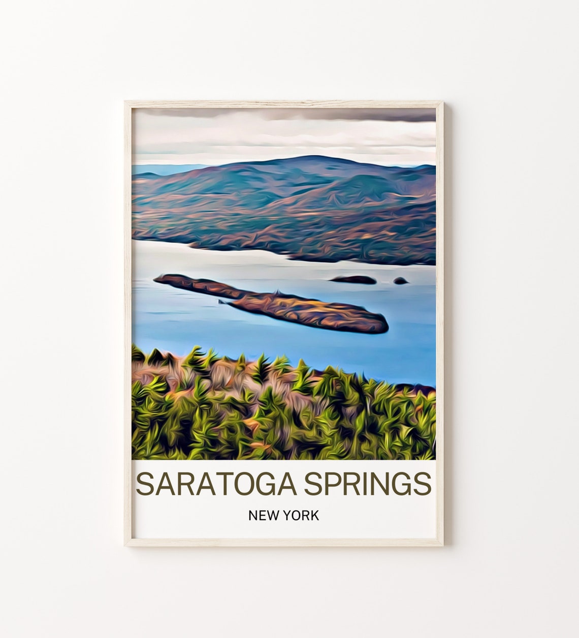 Saratoga Springs Travel Print Saratoga Springs Wall Art Saratoga Springs Poster Saratoga Springs Art Print Saratoga Springs Wall Decor