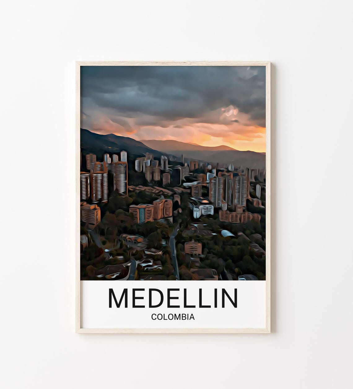 Medellin Medellin Print Medellin Wall Art Medellin Poster Medellin Painting Medellin Medellin Gift Travel Poster Print