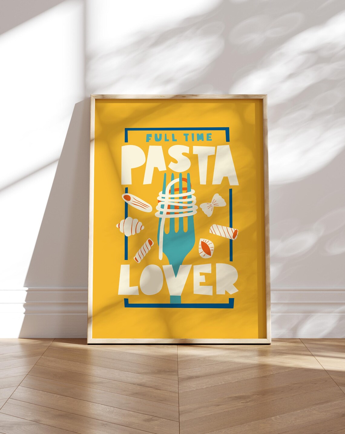 Pasta Lover Print, Mid-Century Italian Food Art