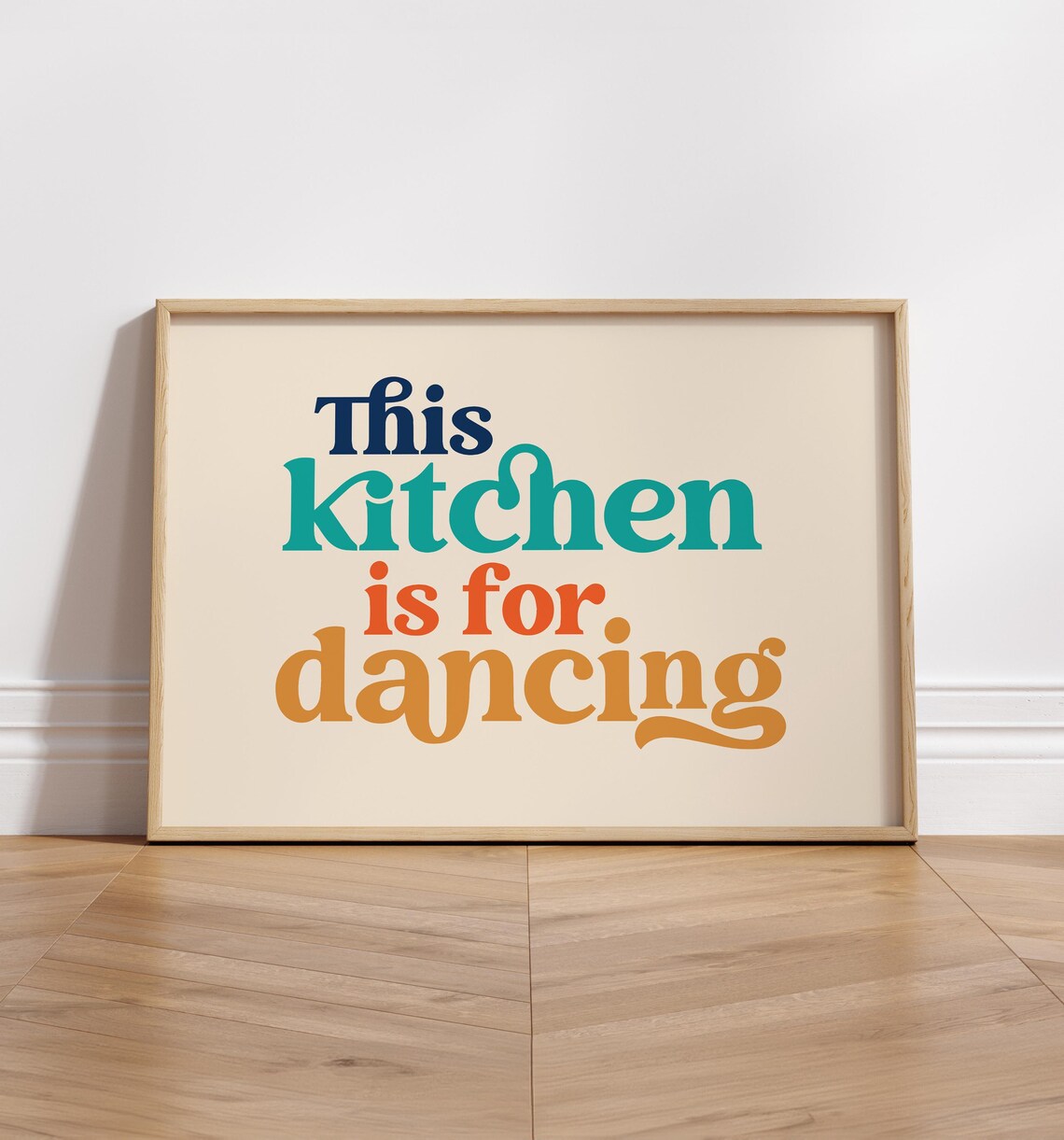 This Kitchen Is For Dancing Typography Poster Print
