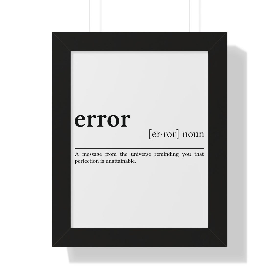 Error Funny Definition Poster for Programmers Tech Office Decor