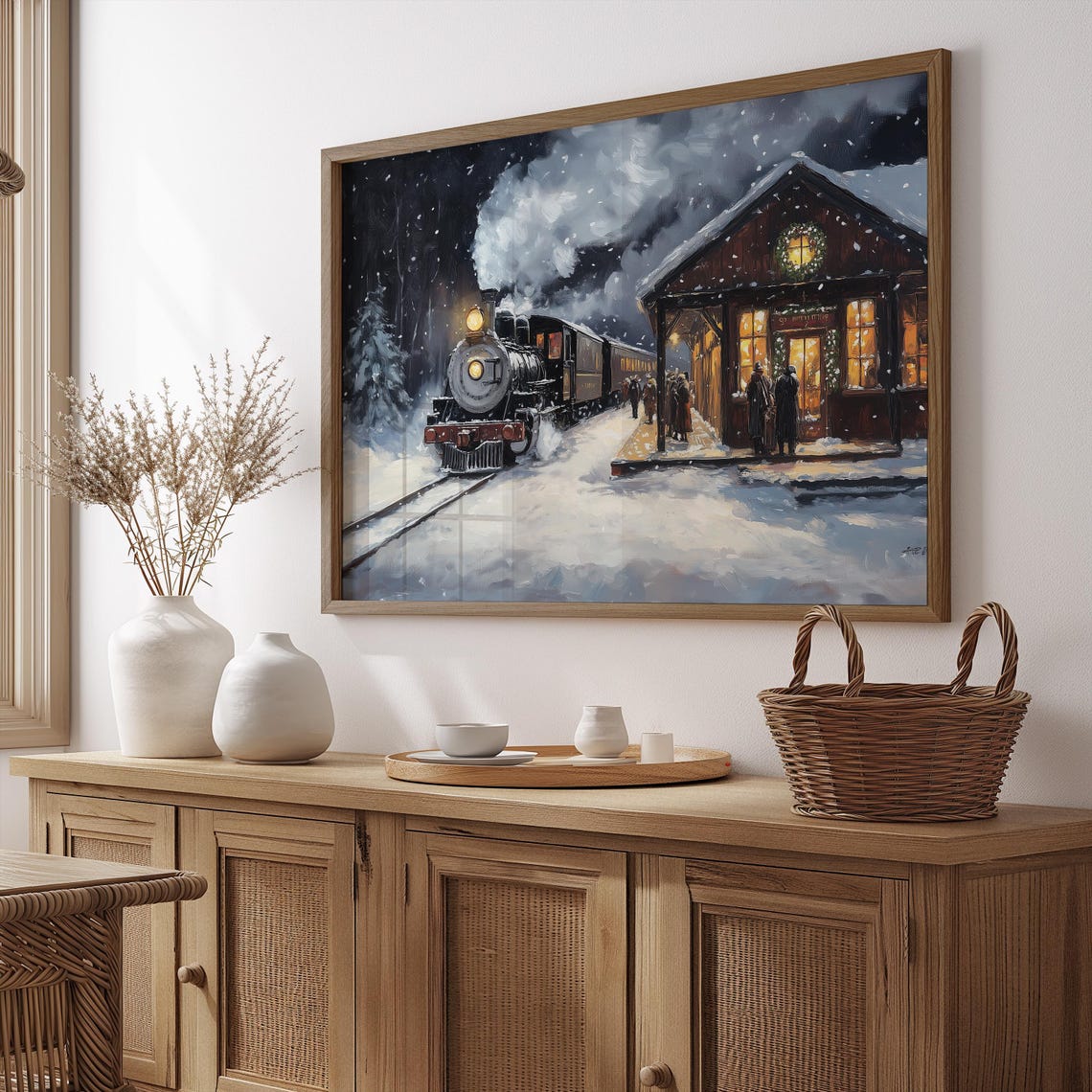 Train Station Wall Art Print Vintage Decor Railway Home Decoration Train Lover Gift Nostalgic Poster Art Ready To Frame Print A113 - Image 2