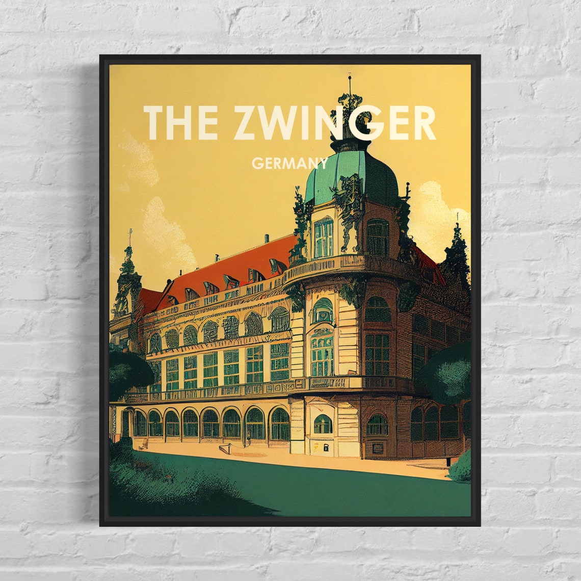 The Zwinger Germany Baroque Palace Architecture Travel Poster