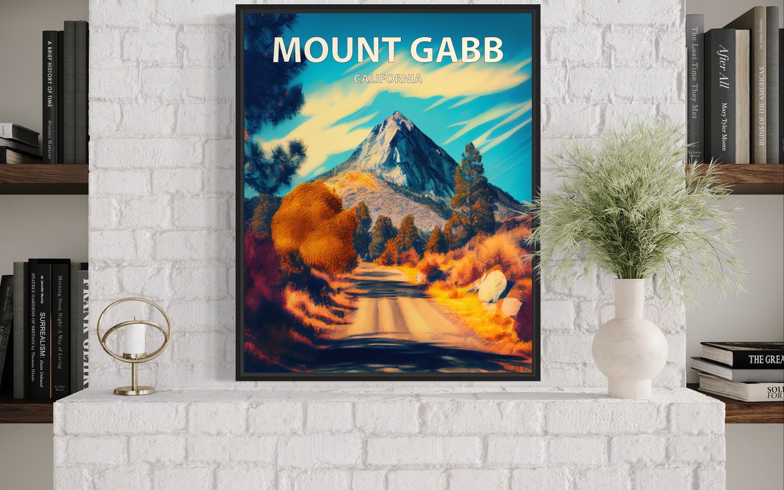 Mount Gabb California Forest Road Granite Spire Autumn Travel Poster - Image 3