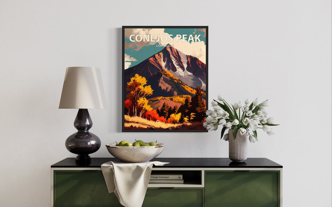 Conejos Peak Colorado Autumn Aspens Mountain Summit View Poster - Image 2