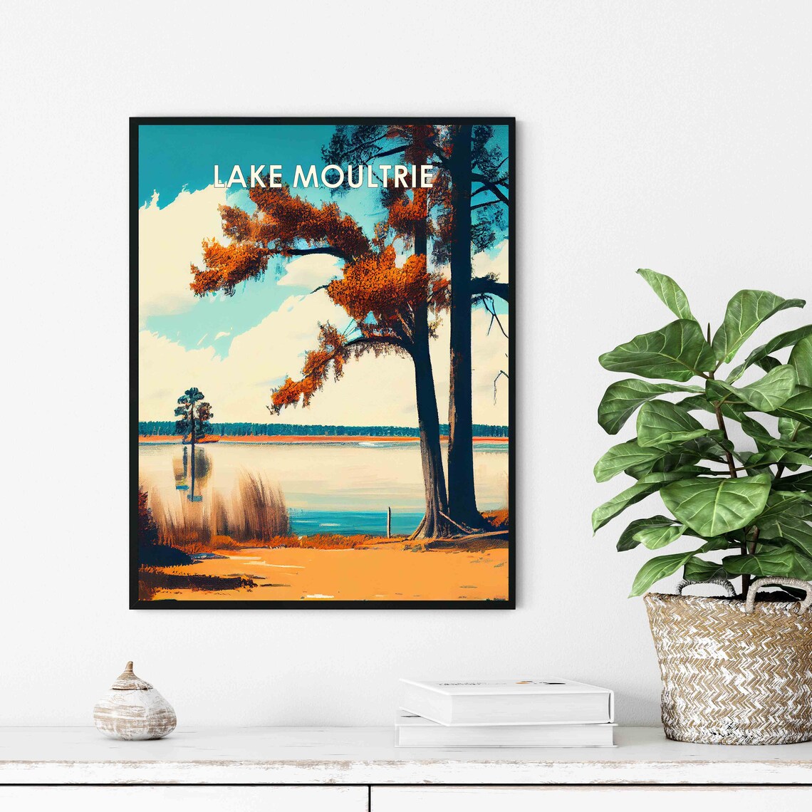 Lake Moultrie South Carolina Golden Autumn Shores Retreat Poster - Image 3