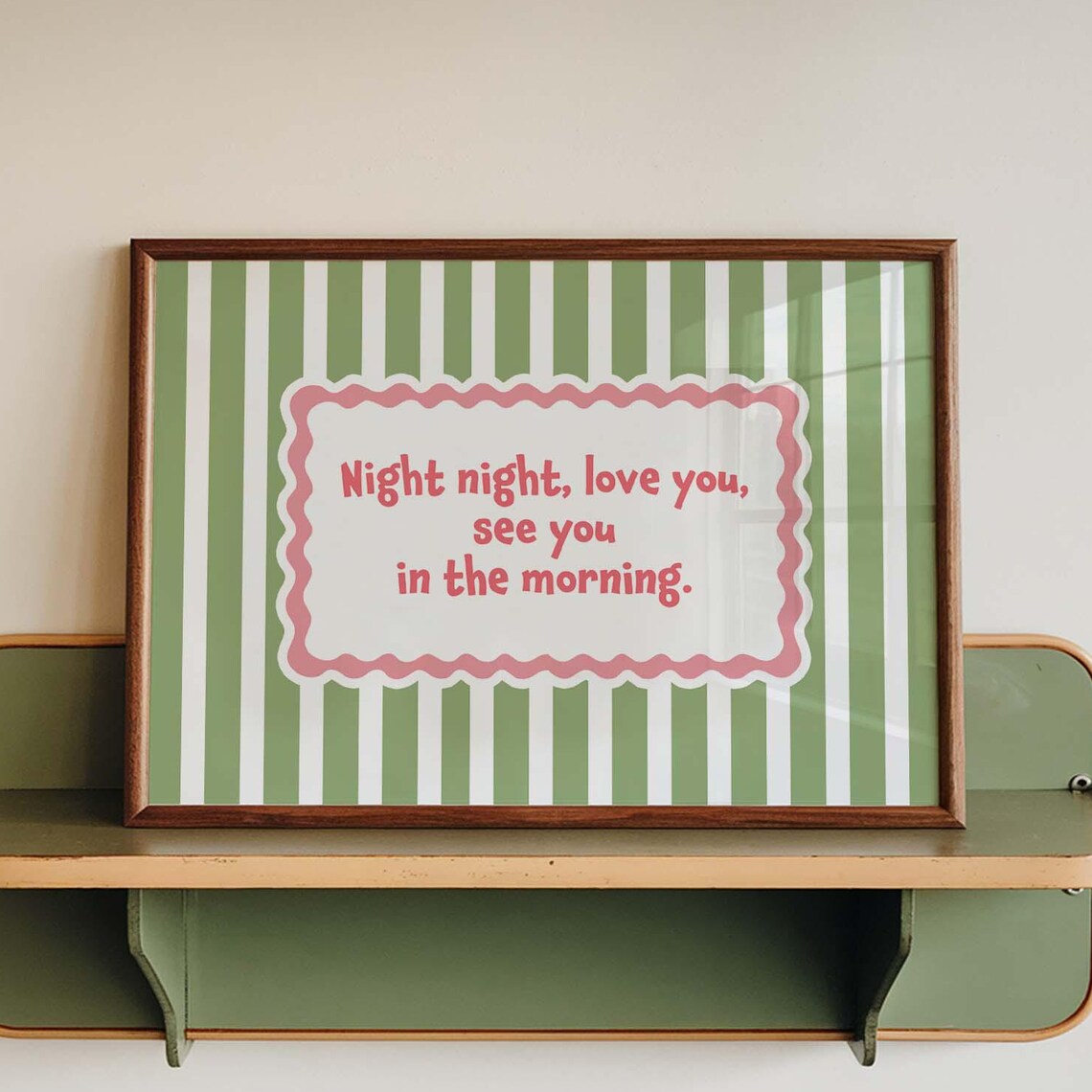 Night Night Love You See You in the Morning Nursery Bedtime Quote Poster