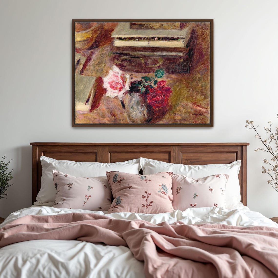 Roses Still Life with Piano Keyboard Impressionist Art Poster - Image 6