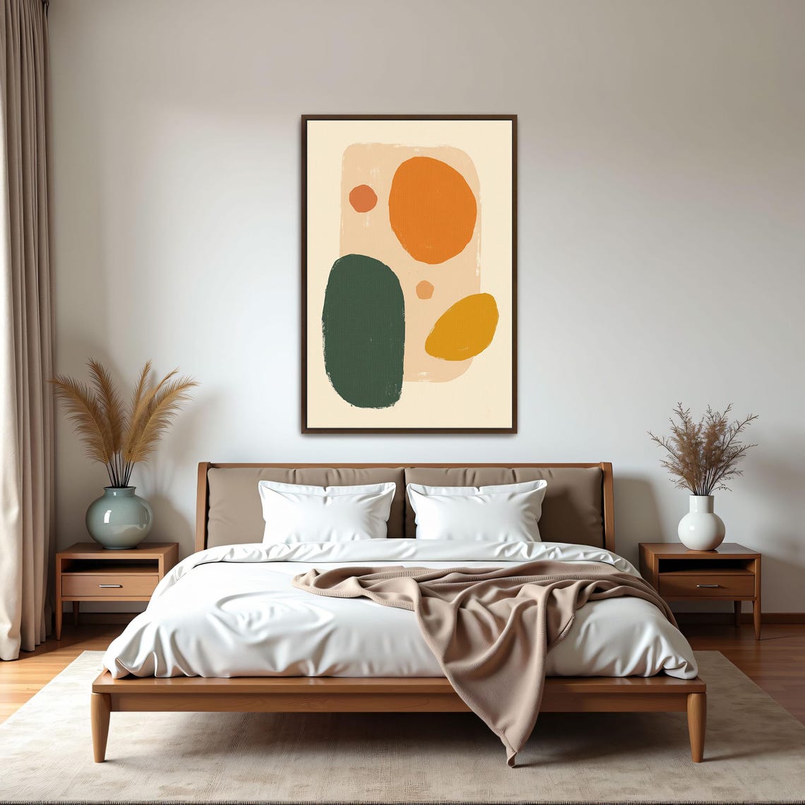 Abstract Shapes in Warm Earth Tones Mid Century Style Poster - Image 5