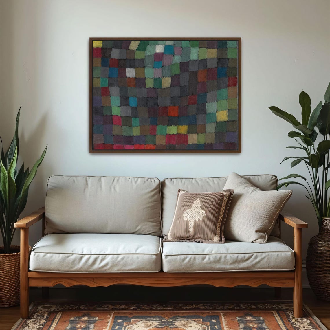 Colorful Squares Mosaic Geometric Abstract Painting Style Poster - Image 5