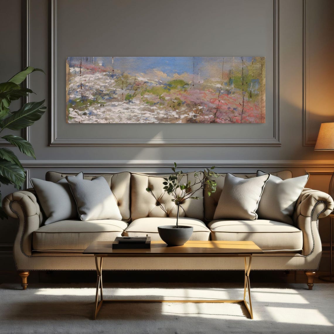 Abstract Watercolor Landscape With Soft Color Strokes Poster - Image 2