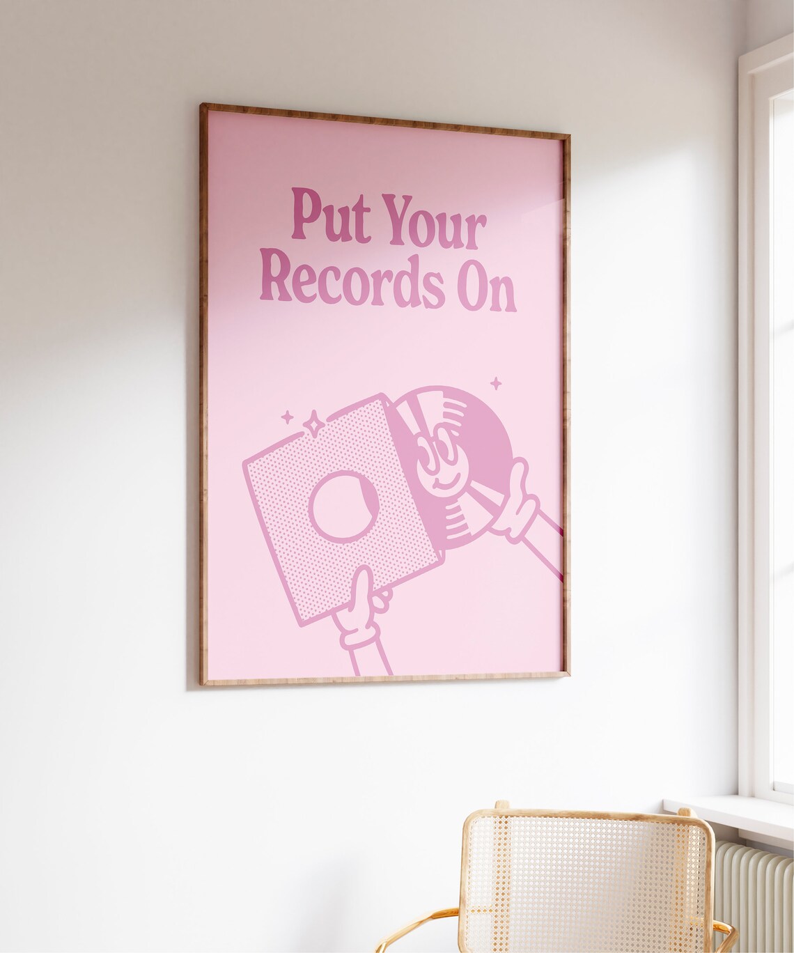 Record Player Poster, Pink Retro Music Wall Art - Image 5