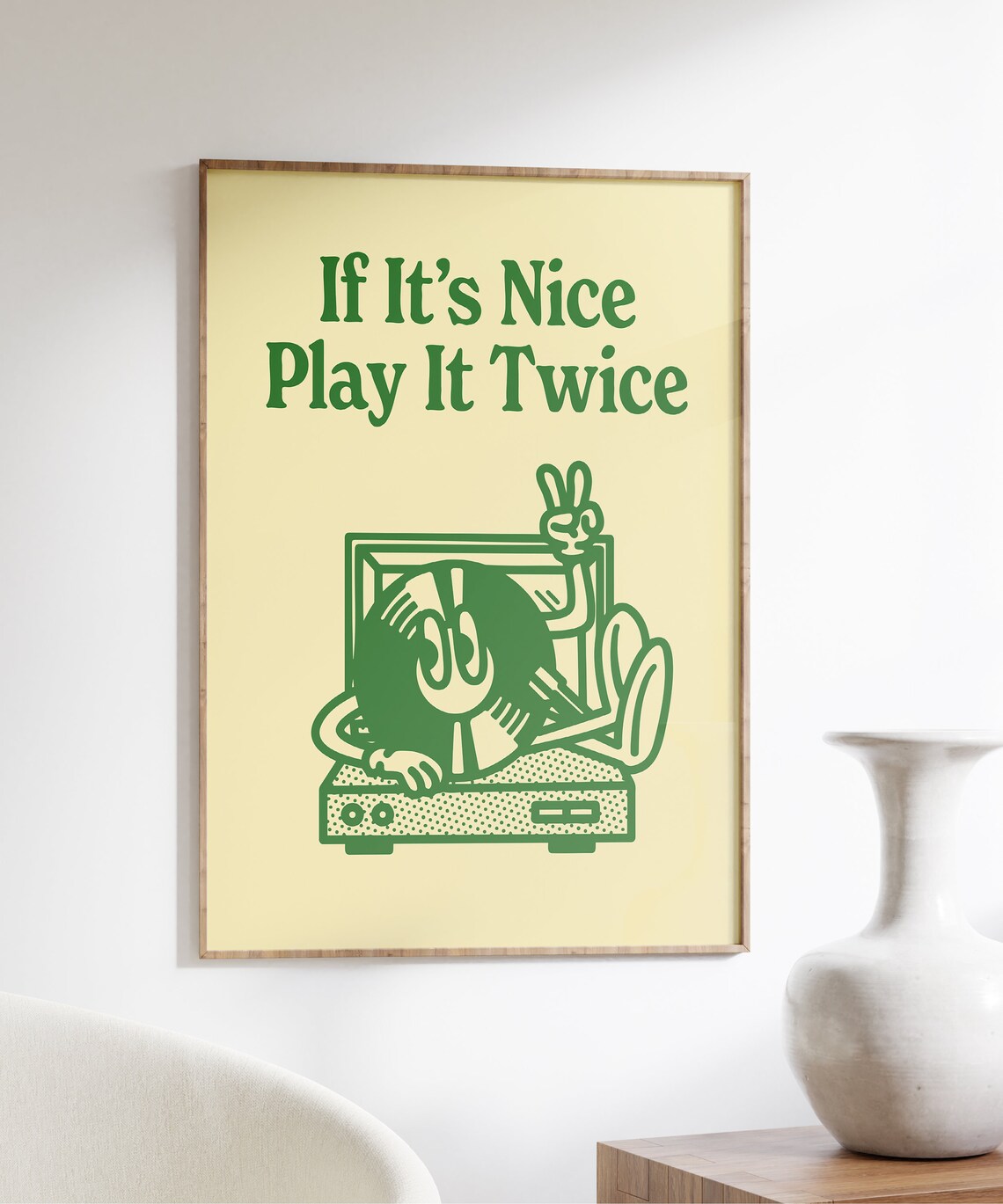 Retro Record Player Music Art Print, Groovy Cartoon - Image 6