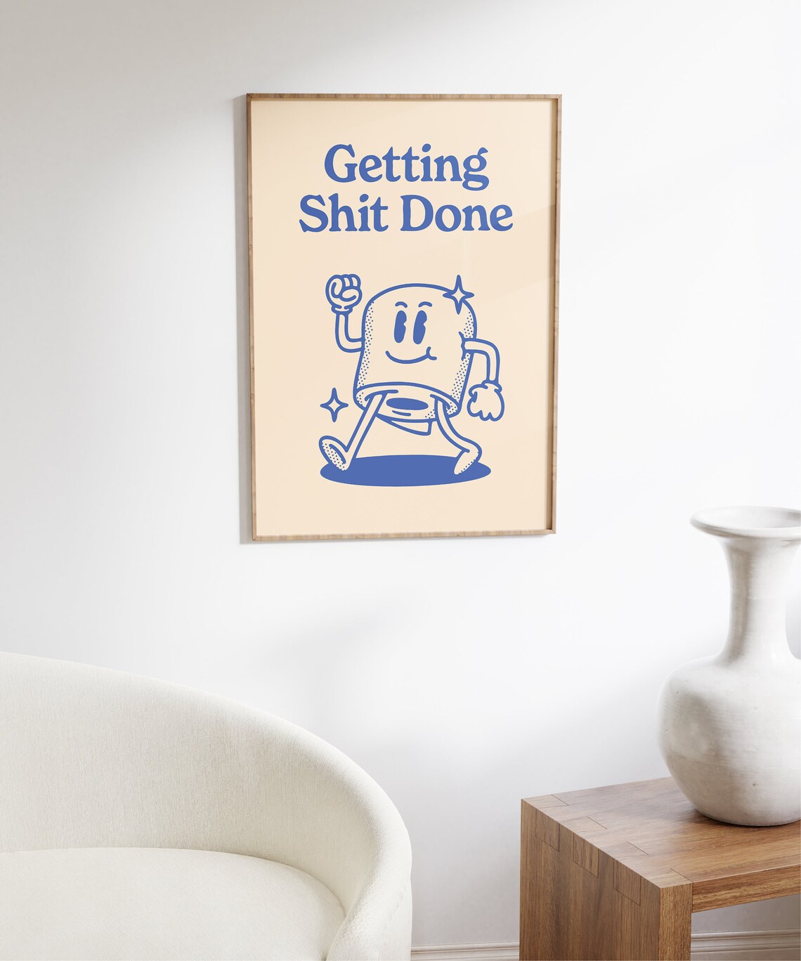 Getting Shit Done Retro Motivation Art Print - Image 4