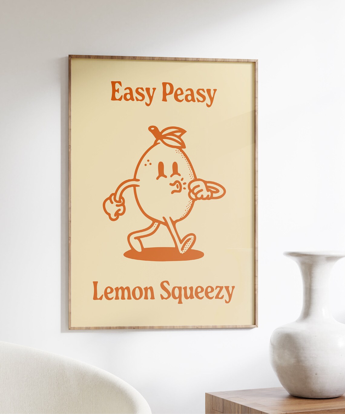Easy Peasy Lemon Squeezy Retro Character Art Print - Image 6