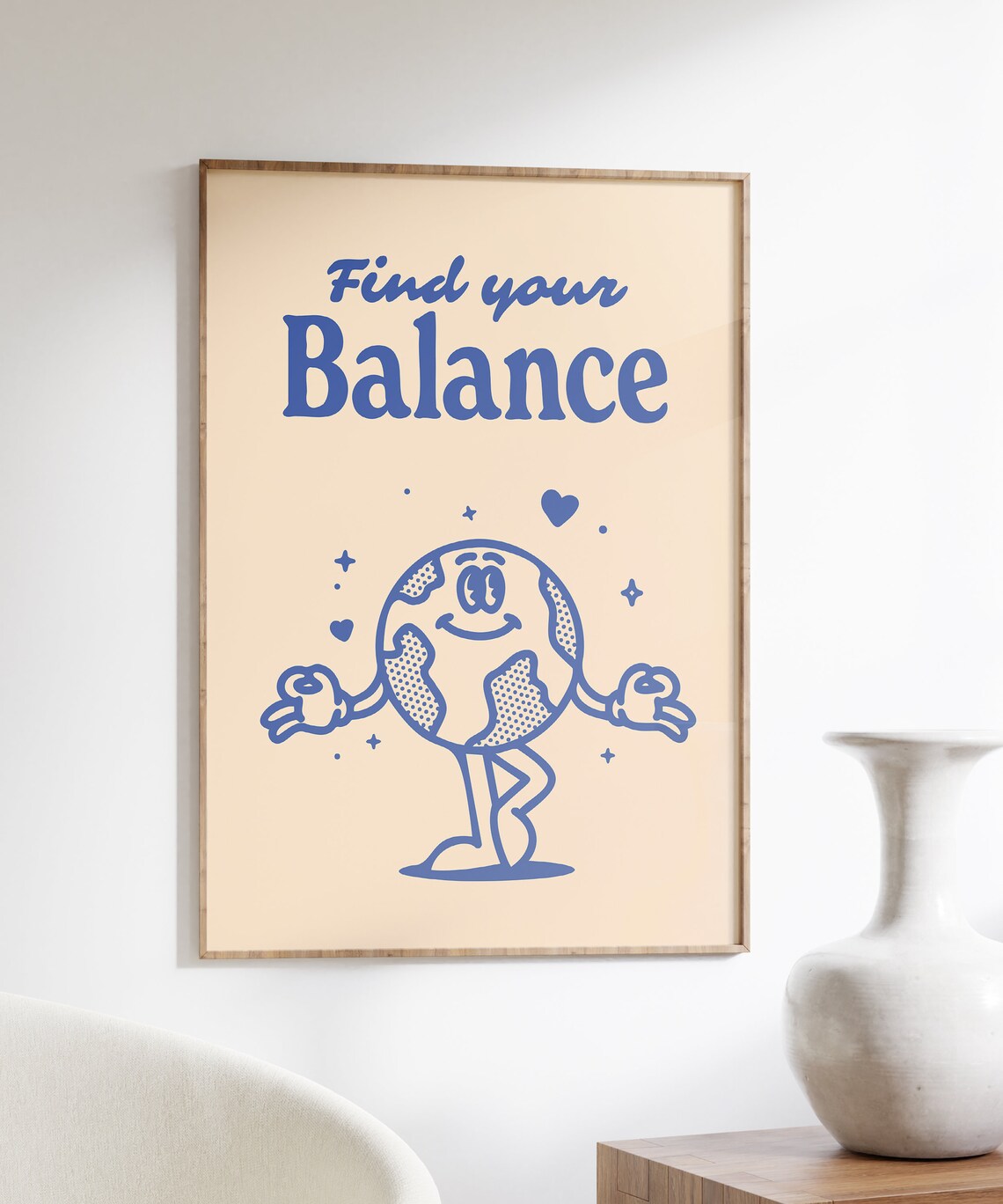 Self Care Retro Mindfulness Quote Art Print - Image 5
