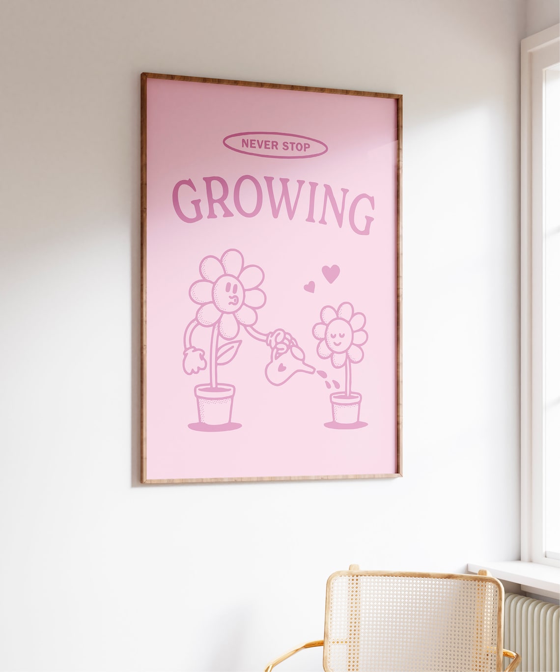 Never Stop Growing Retro Quote Art Print - Image 6