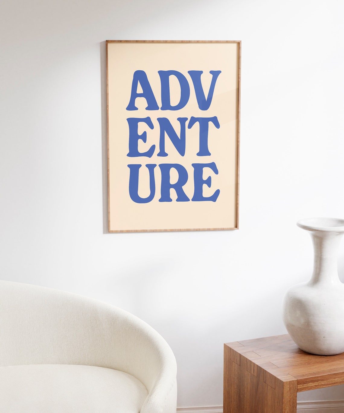 Adventure Stacked Blue Bold Typography Retro Wanderlust Quote Poster - Image 6