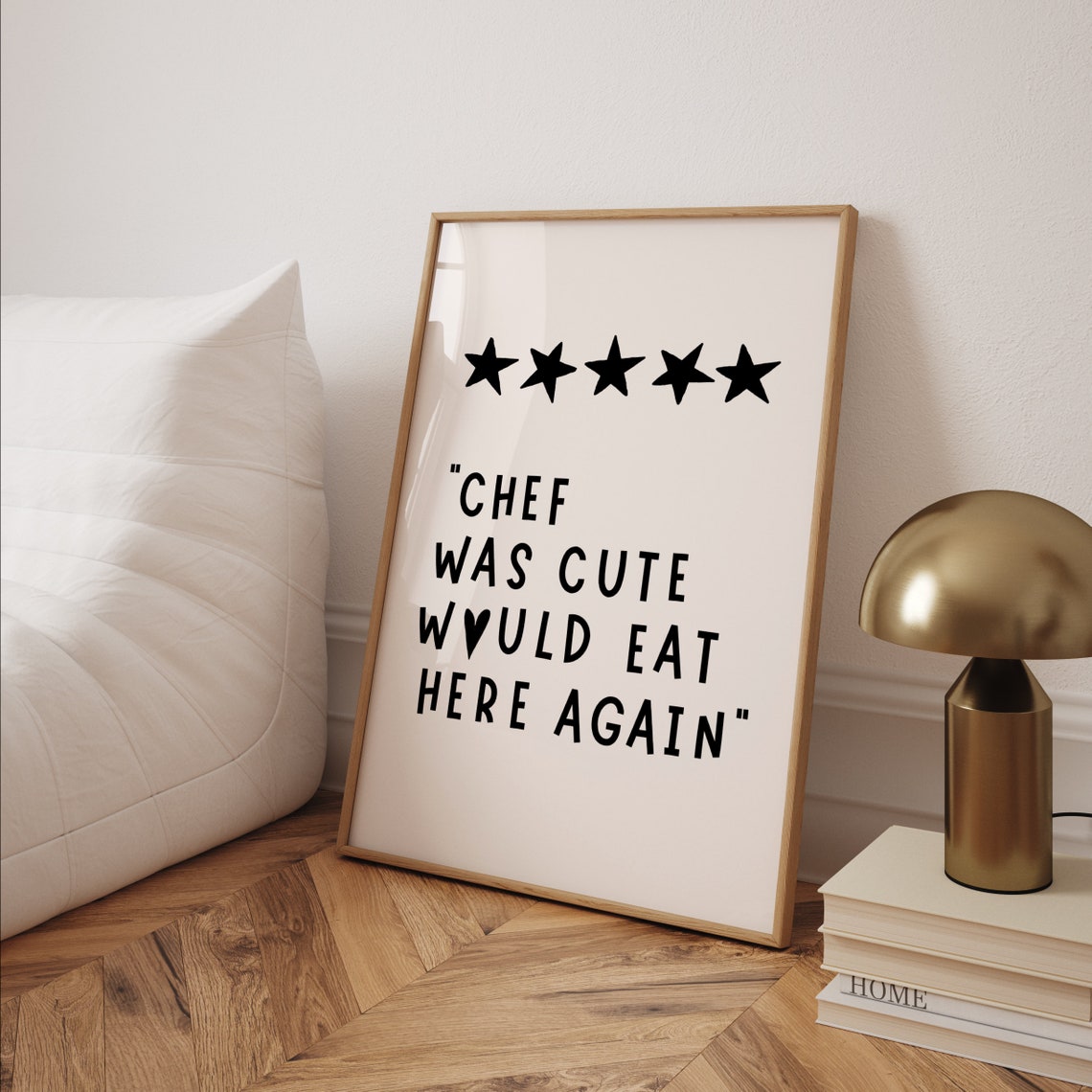 Black Chef Was Cute Funny Five Star Kitchen Review Quote Poster
