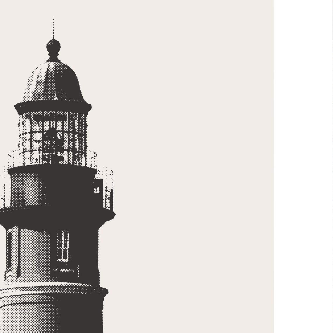Ponce De Leon Inlet Light, Florida Minimalist Art Print - Image 3