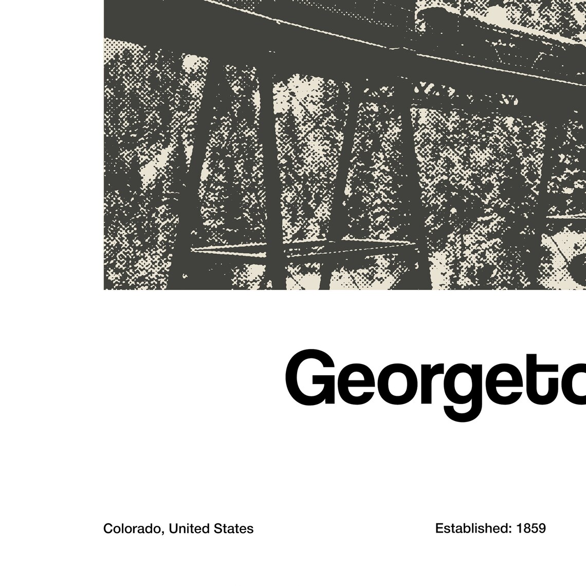 Georgetown Colorado Custom Minimalist Travel Poster - Image 2
