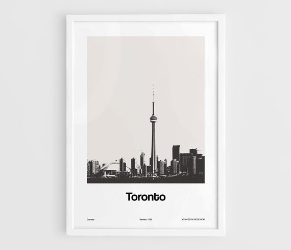 Toronto Skyline, Ontario Canada Minimalist Art Print