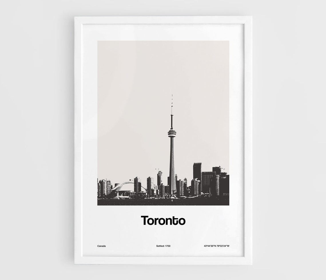 Toronto Skyline, Ontario Canada Minimalist Art Print