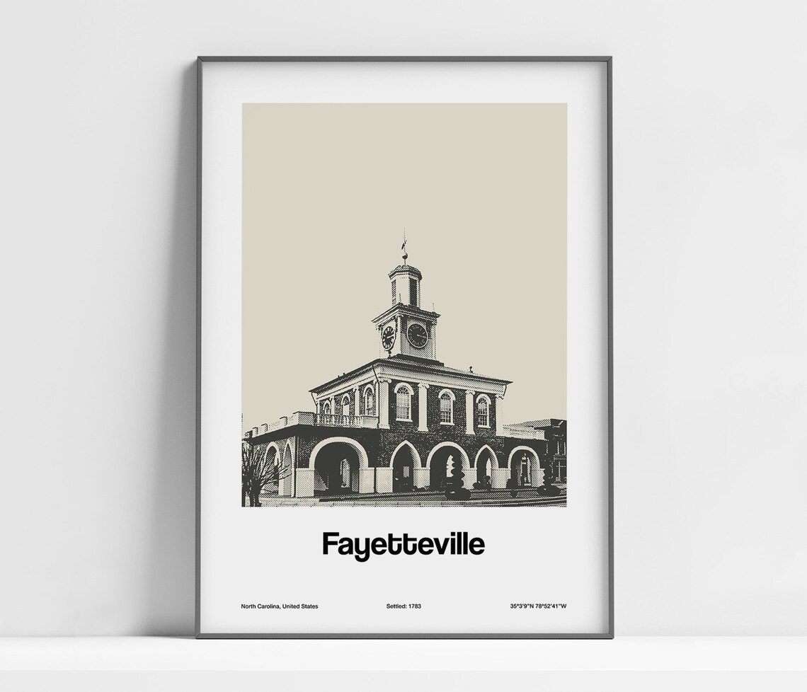 Fayetteville NC Poster, Downtown Market House