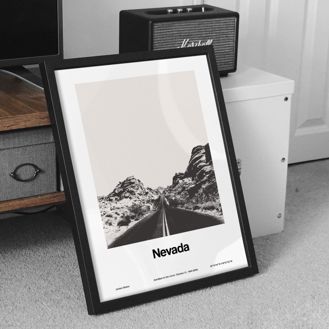 Nevada Redrock Canyon, Minimalist Travel Poster - Image 2