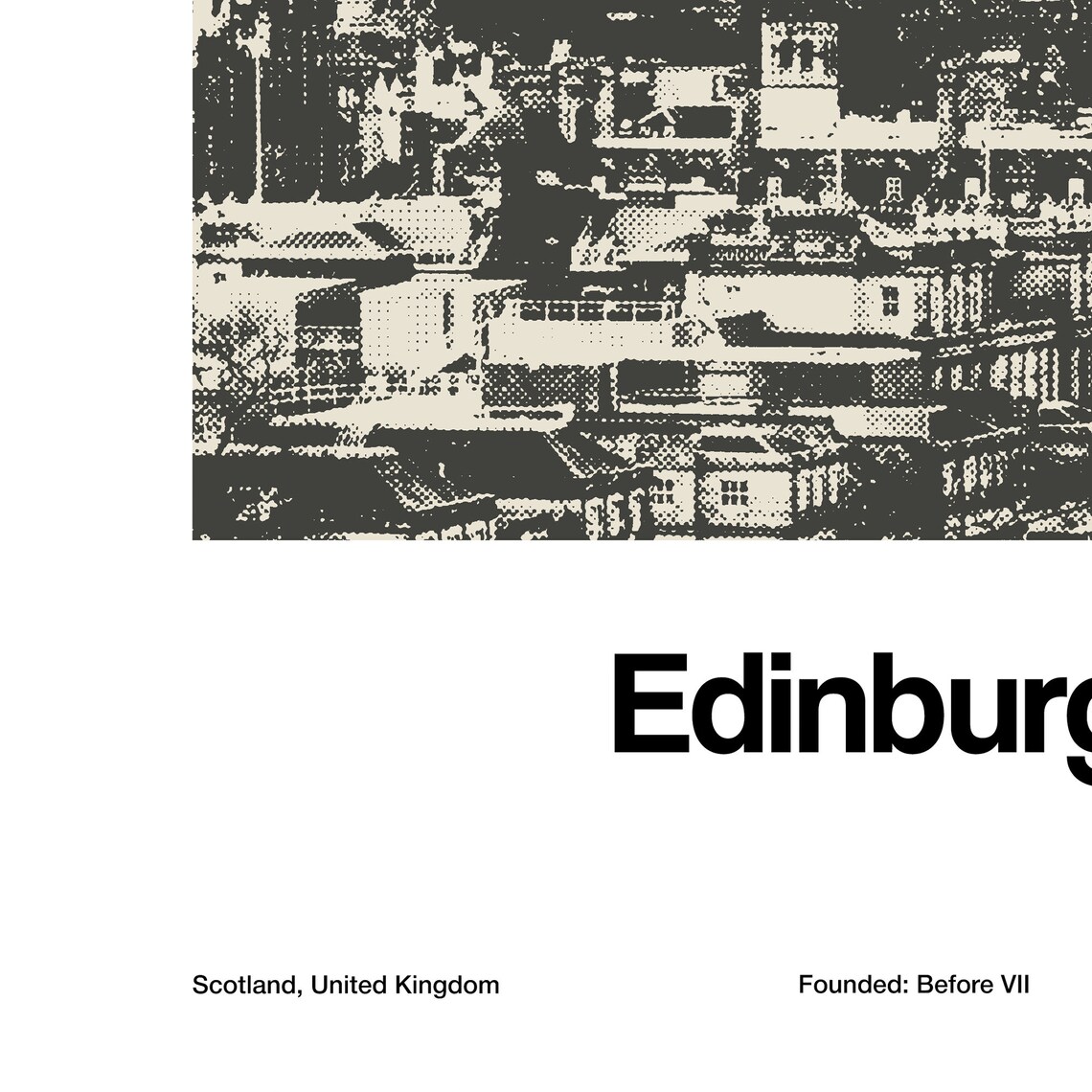 Edinburgh Old Town Skyline, Minimalist Travel Poster - Image 2