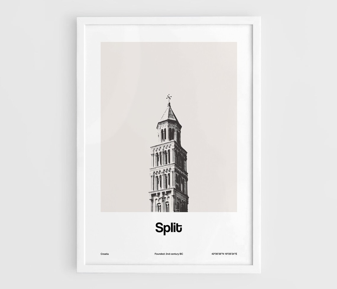 Split Cathedral Poster, Croatia Travel Poster