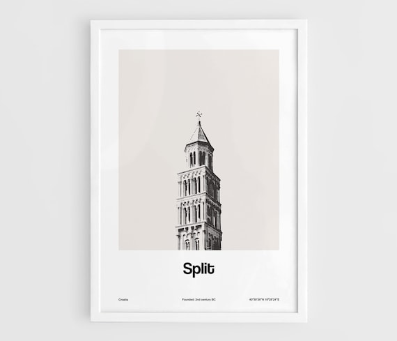 Split Cathedral Poster, Croatia Travel Poster