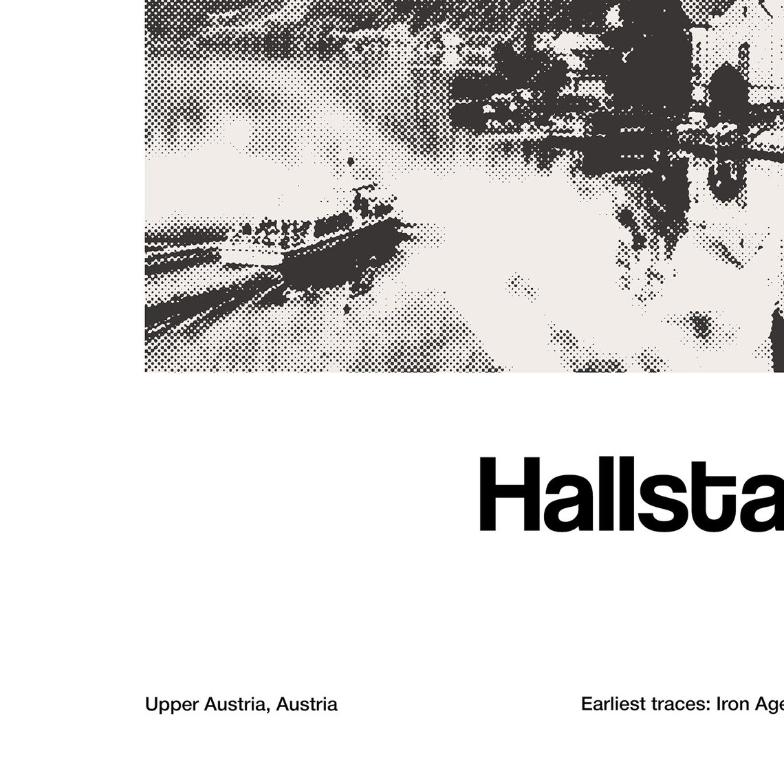 Hallstatt Poster, Austria Minimalist City Print - Image 3