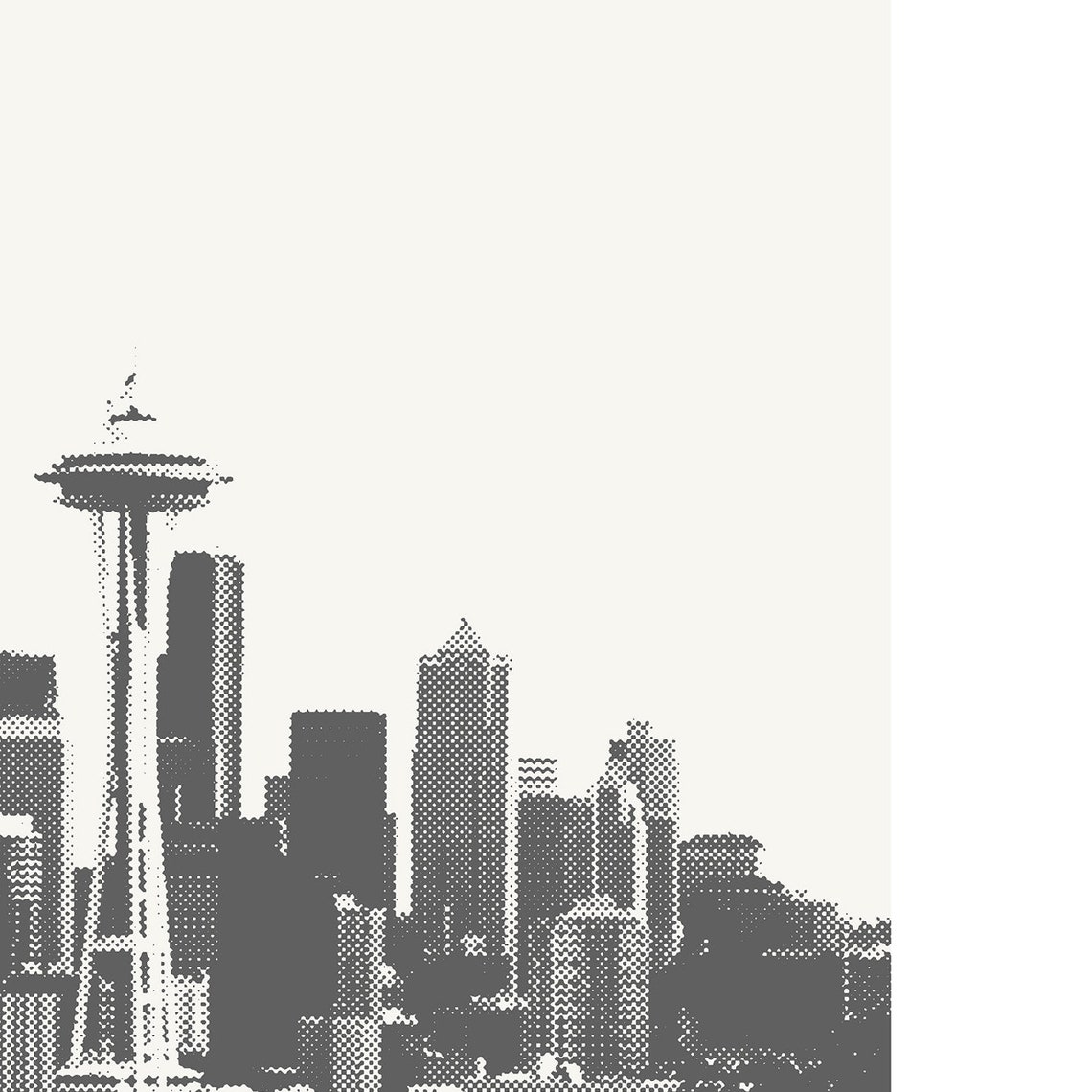 Seattle Washington Minimalist Skyline Travel Poster - Image 2