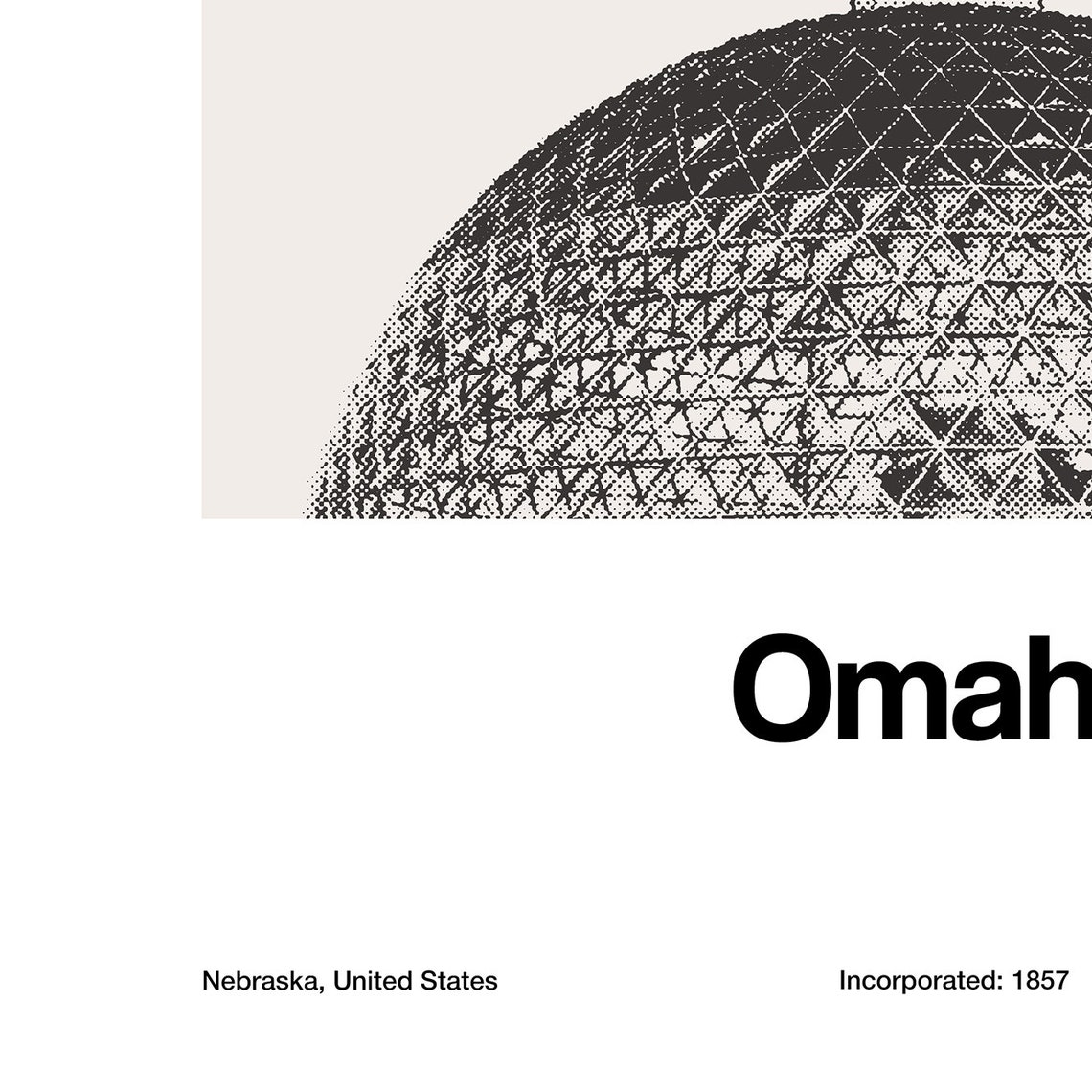 Omaha Henry Doorly Zoo, Nebraska Minimalist Poster - Image 3