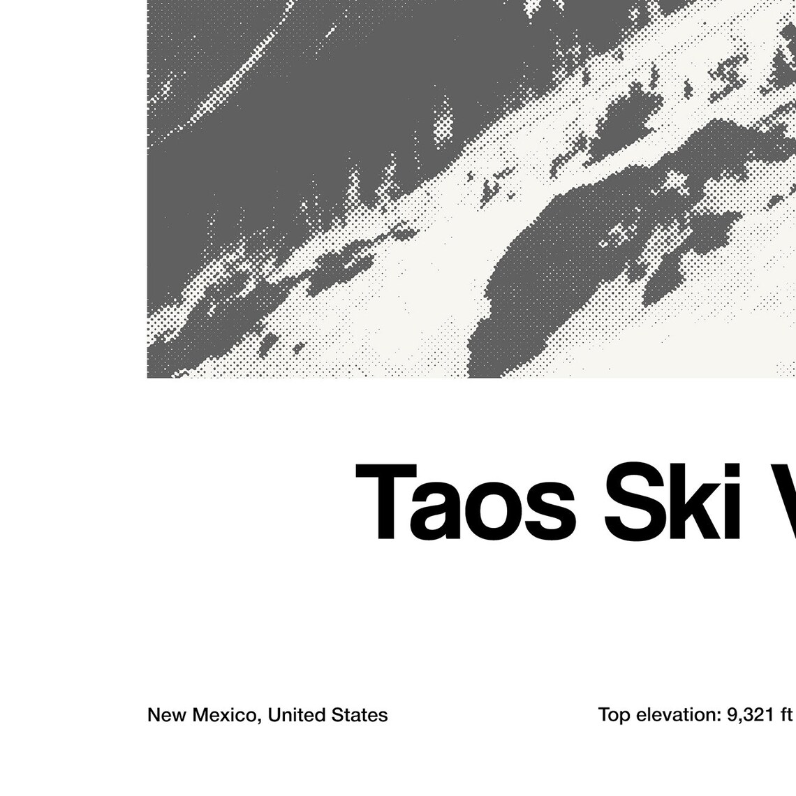 Taos Ski Valley, New Mexico Minimalist Travel Poster - Image 2