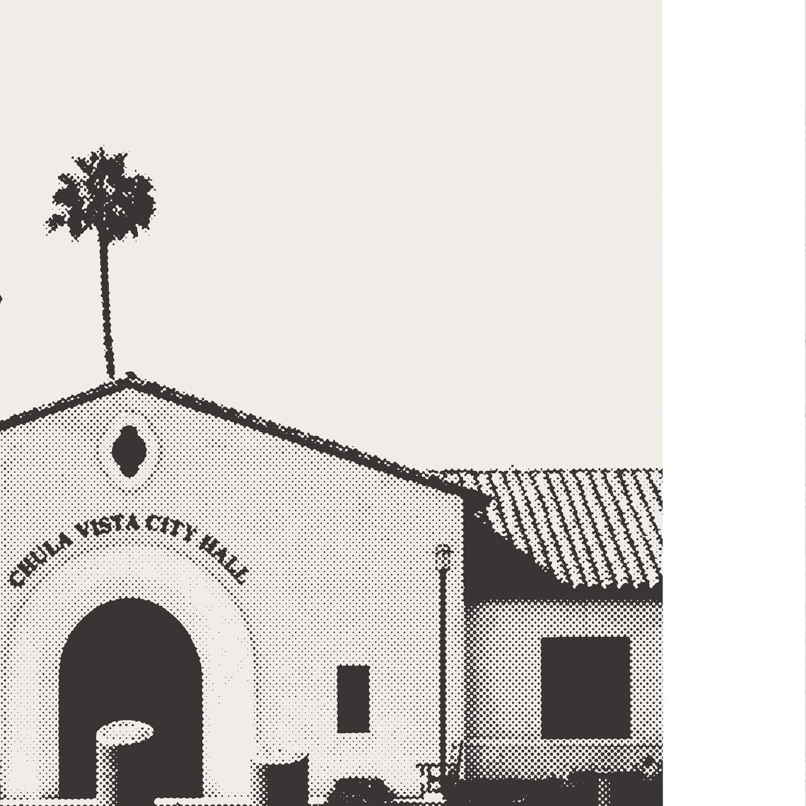 Chula Vista City Hall Minimalist Poster Print - Image 3