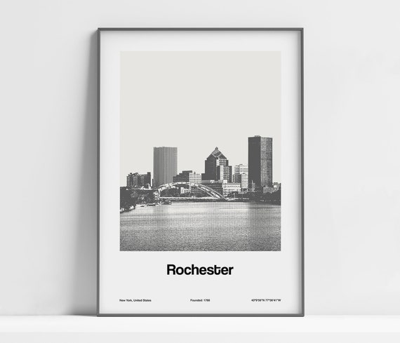 Rochester NY Minimalist Skyline Poster Print