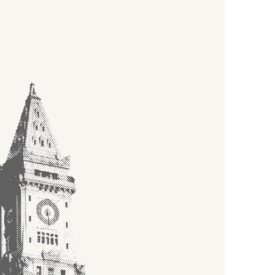 Boston Custom House Tower Minimalist Art Print - Image 3