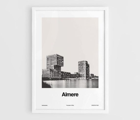 Almere, Netherlands Minimalist Poster Print